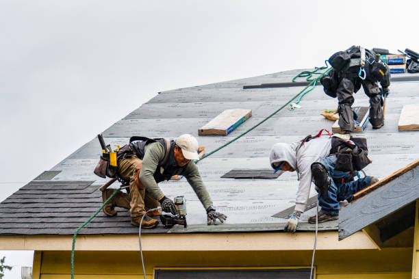 Professional Roofing technician working in Crosby, ND